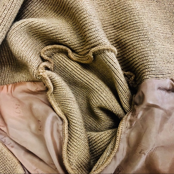 Suede and Cable Knit Zip Front Jacket by Landmark - Picture 7 of 8